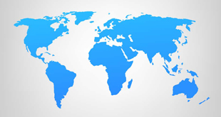 وکتور نقشه جهان+ blue world map vector
