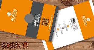 کارت ویزیت لایه باز سفید نارنجی businesscard